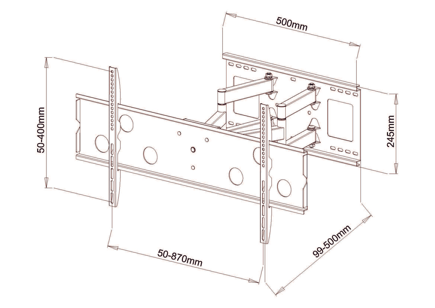 BEST 42-80" TV Full-Motion Wall Mount