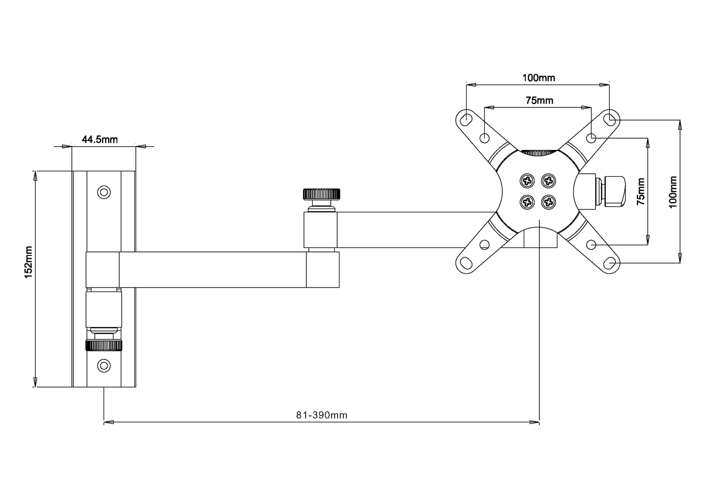 BEST 13-29" TV/Monitor Full-Motion Wall Mount