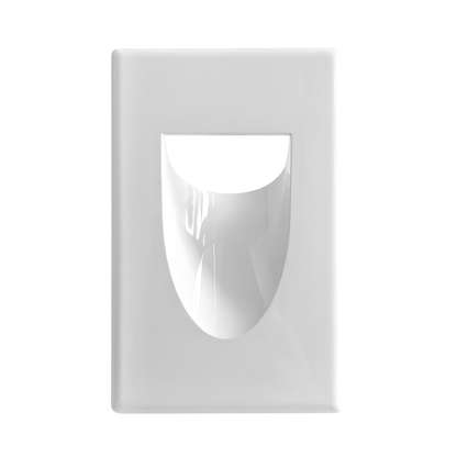 BestMounts Combo: Recessed (Inward) 1-Gang Cable Pass-Through Low Voltage Snap-On Wall Plate with Drywall Retrofit Mounting Bracket | BLVINS1