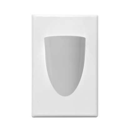 BestMounts Combo: Scoop (Outward) 1-Gang Cable Pass-Through Low Voltage Snap-On Wall Plate with Drywall Retrofit Mounting Bracket | BLVONS1