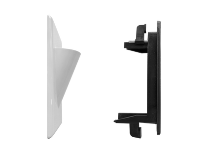 BestMounts Combo: Scoop (Outward) 1-Gang Cable Pass-Through Low Voltage Snap-On Wall Plate with Drywall Retrofit Mounting Bracket | BLVONS1