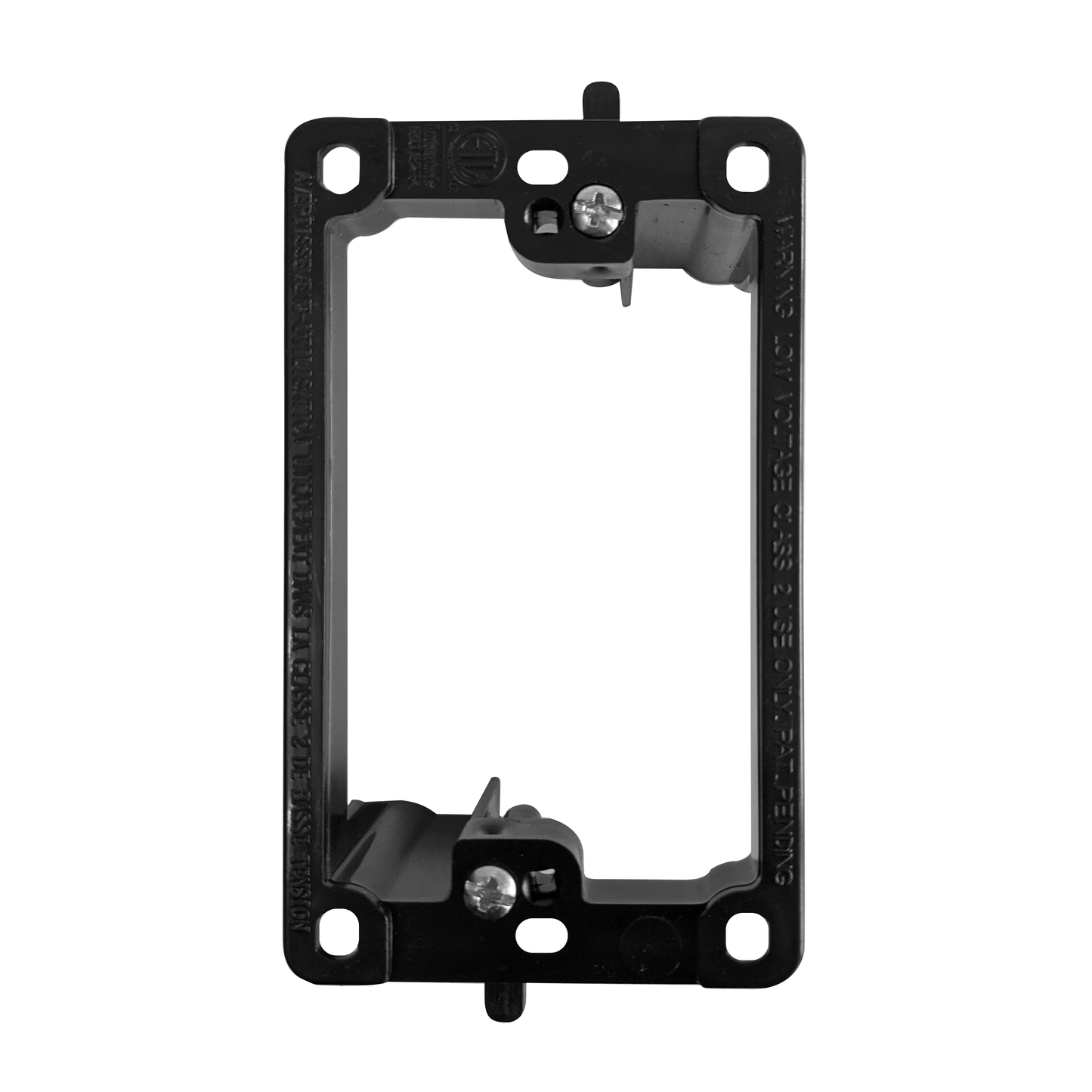 BestMounts Drywall Retrofit (Screw-On) 1-Gang Low Voltage Plastic Mounting Bracket | BLVP1