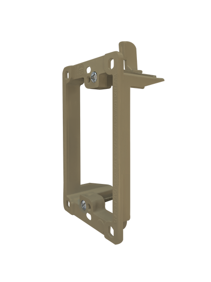 BestMounts Drywall Retrofit (Screw-On) 1-Gang Low Voltage Plastic Mounting Bracket | BLVP1