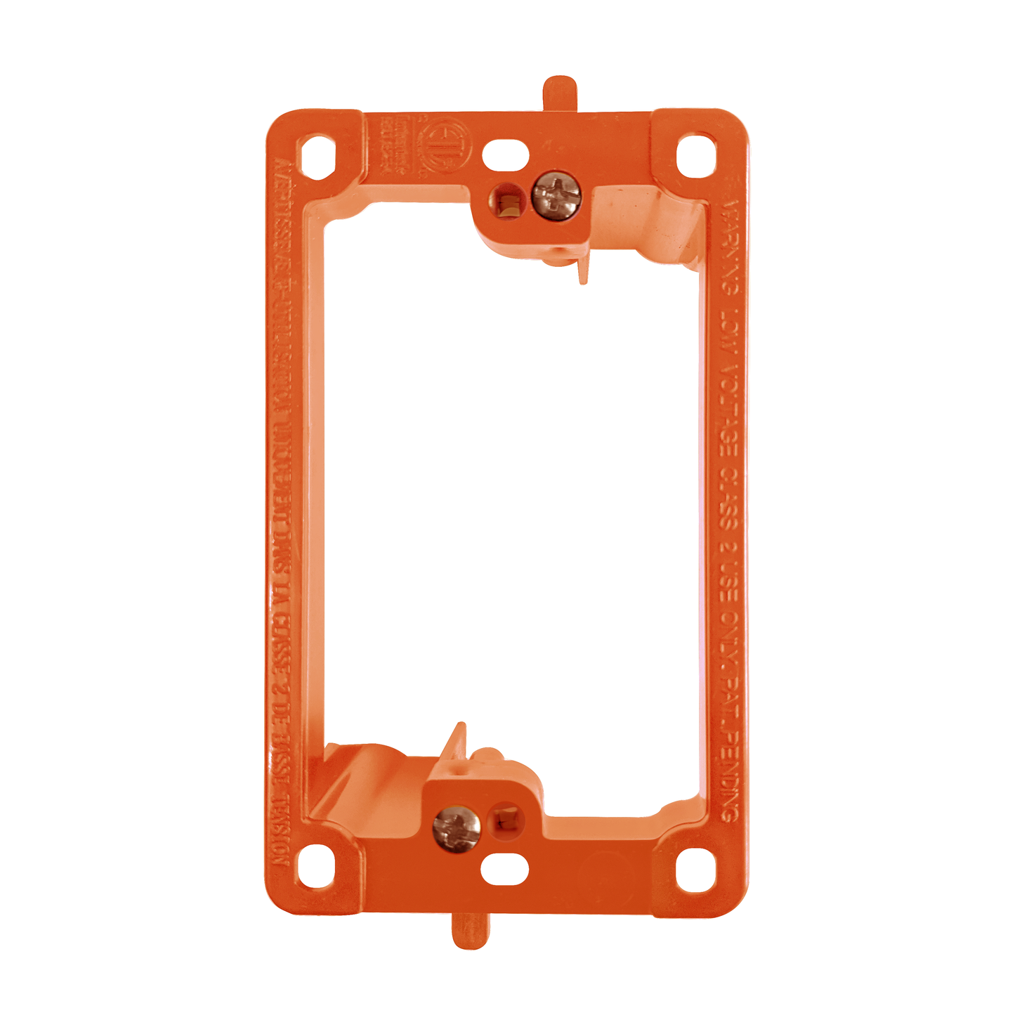 BestMounts Drywall Retrofit (Screw-On) 1-Gang Low Voltage Plastic Mounting Bracket | BLVP1