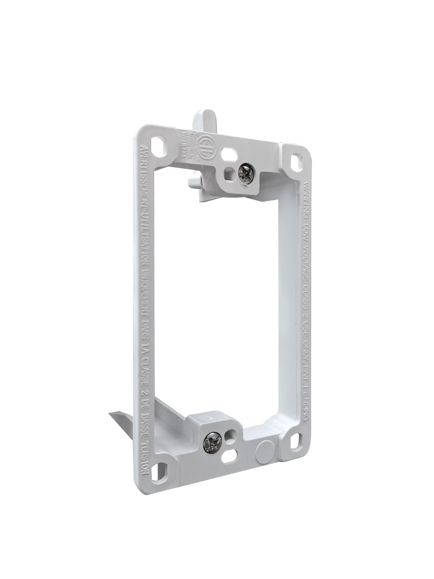 BestMounts Drywall Retrofit (Screw-On) 1-Gang Low Voltage Plastic Mounting Bracket | BLVP1