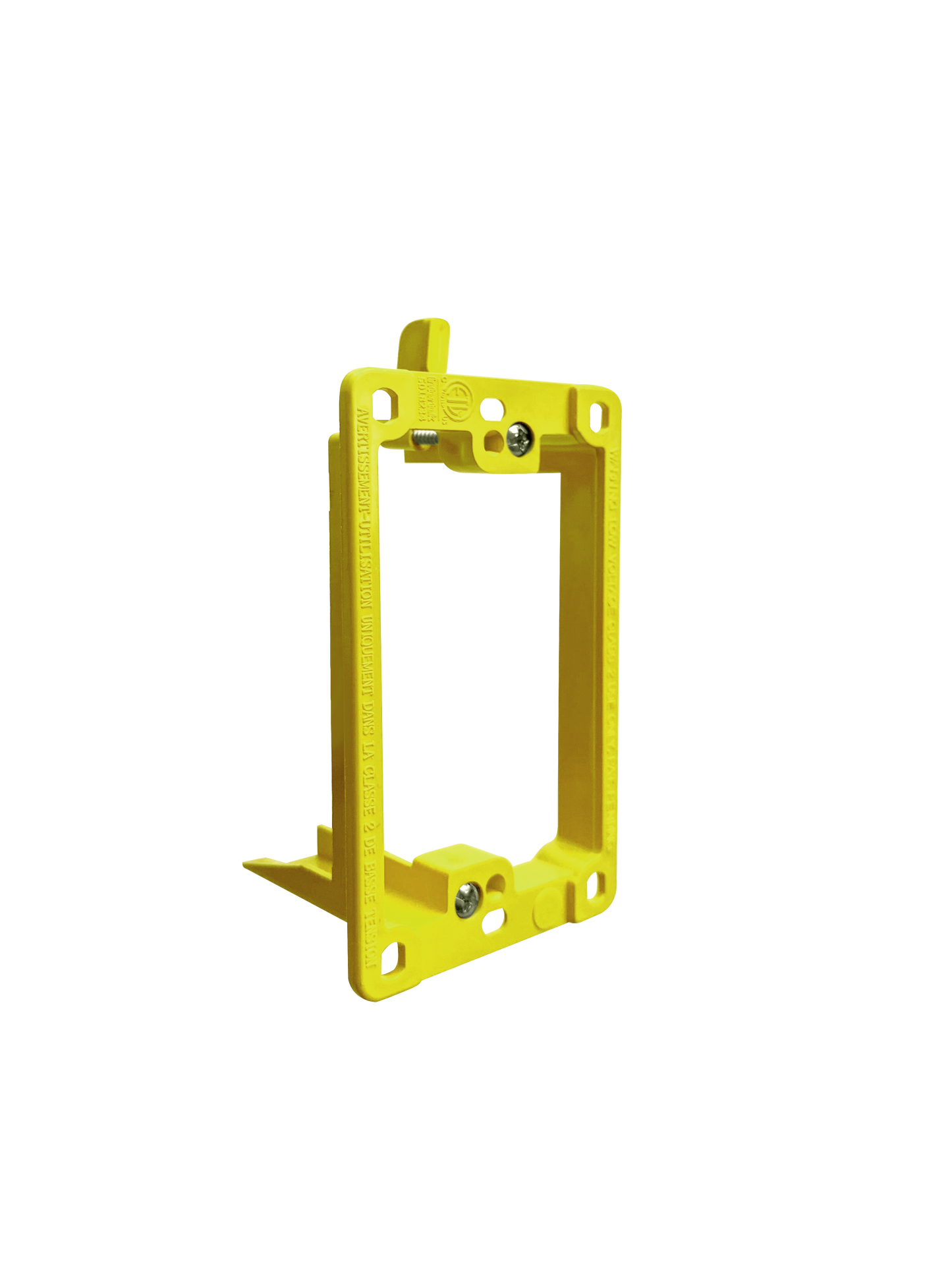 BestMounts Drywall Retrofit (Screw-On) 1-Gang Low Voltage Plastic Mounting Bracket | BLVP1