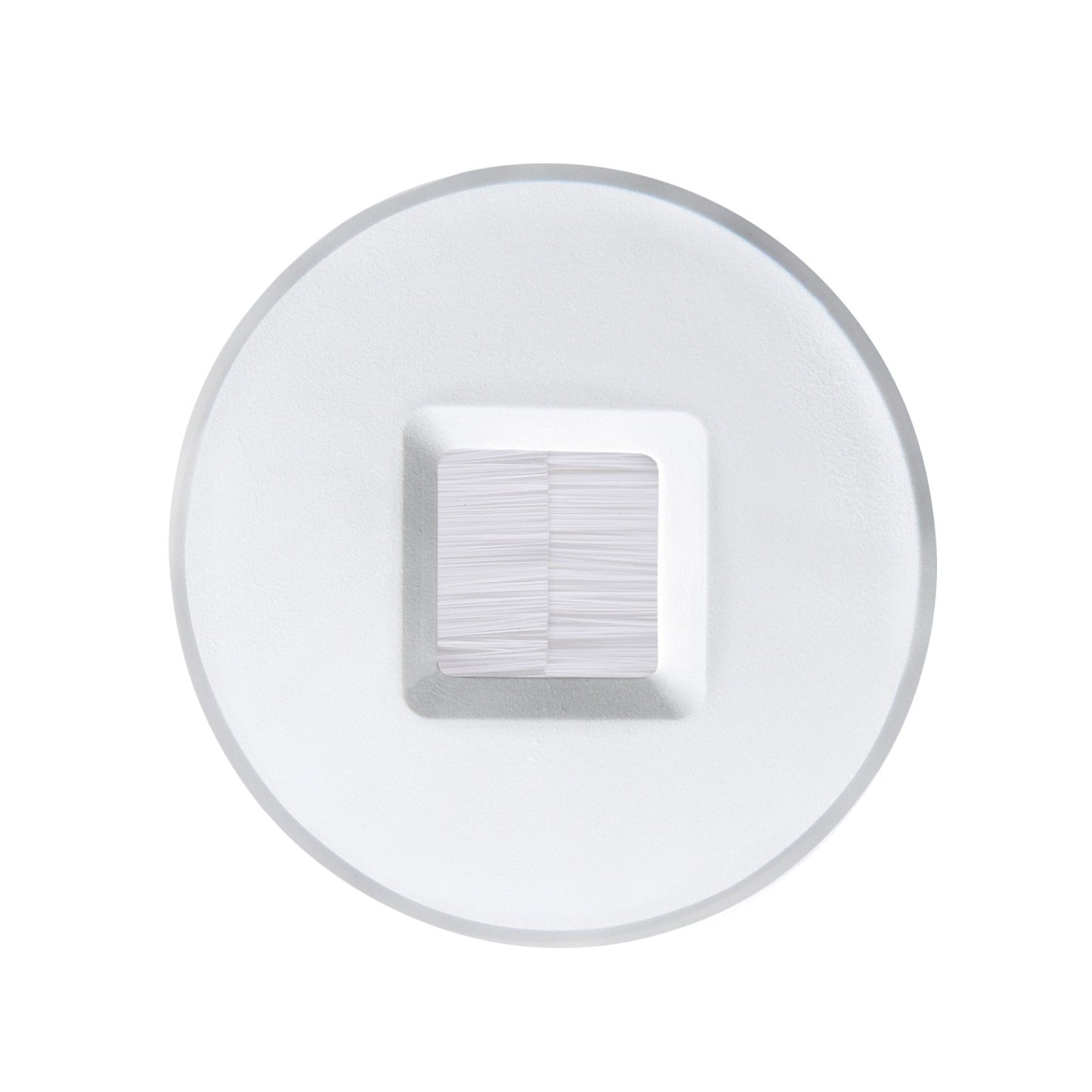 BestMounts Combo: Brush Round 1-Gang Cable Pass-Through Low Voltage Snap-On Wall Plate with Drywall Retrofit Mounting Bracket | BMROUNDBRS