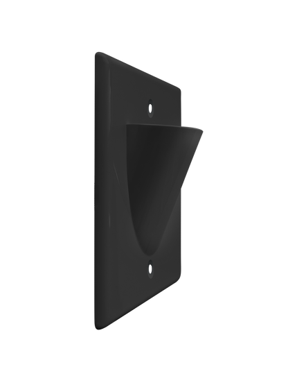 BestMounts Scoop (Outward) 1-Gang Cable Pass-Through Low Voltage Wall Plate | BWPON1