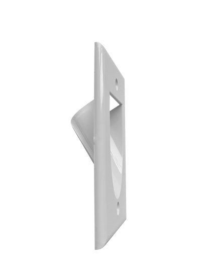 BestMounts Recessed (Inward) 1-Gang Cable Pass-Through Low Voltage Wall Plate | BWPW1