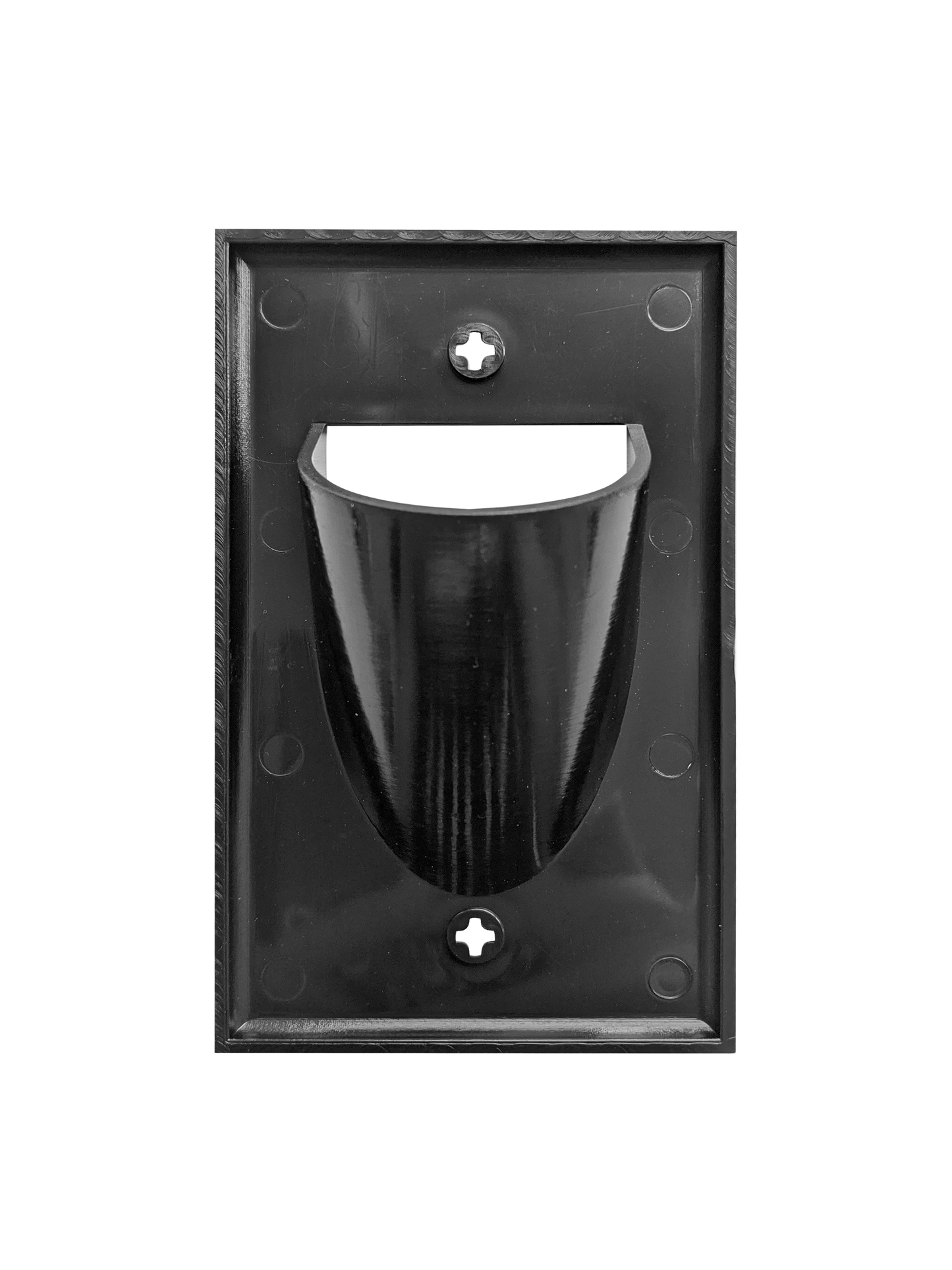 BestMounts Recessed (Inward) 1-Gang Cable Pass-Through Low Voltage Wall Plate | BWPW1