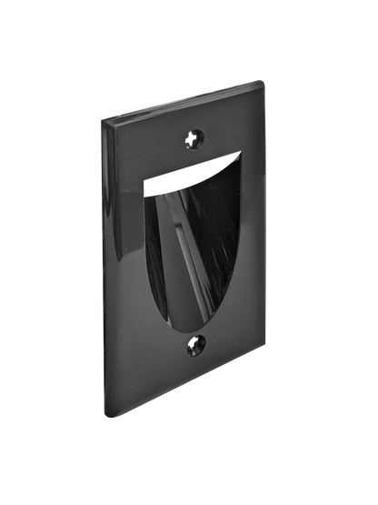 BestMounts Recessed (Inward) 1-Gang Cable Pass-Through Low Voltage Wall Plate | BWPW1