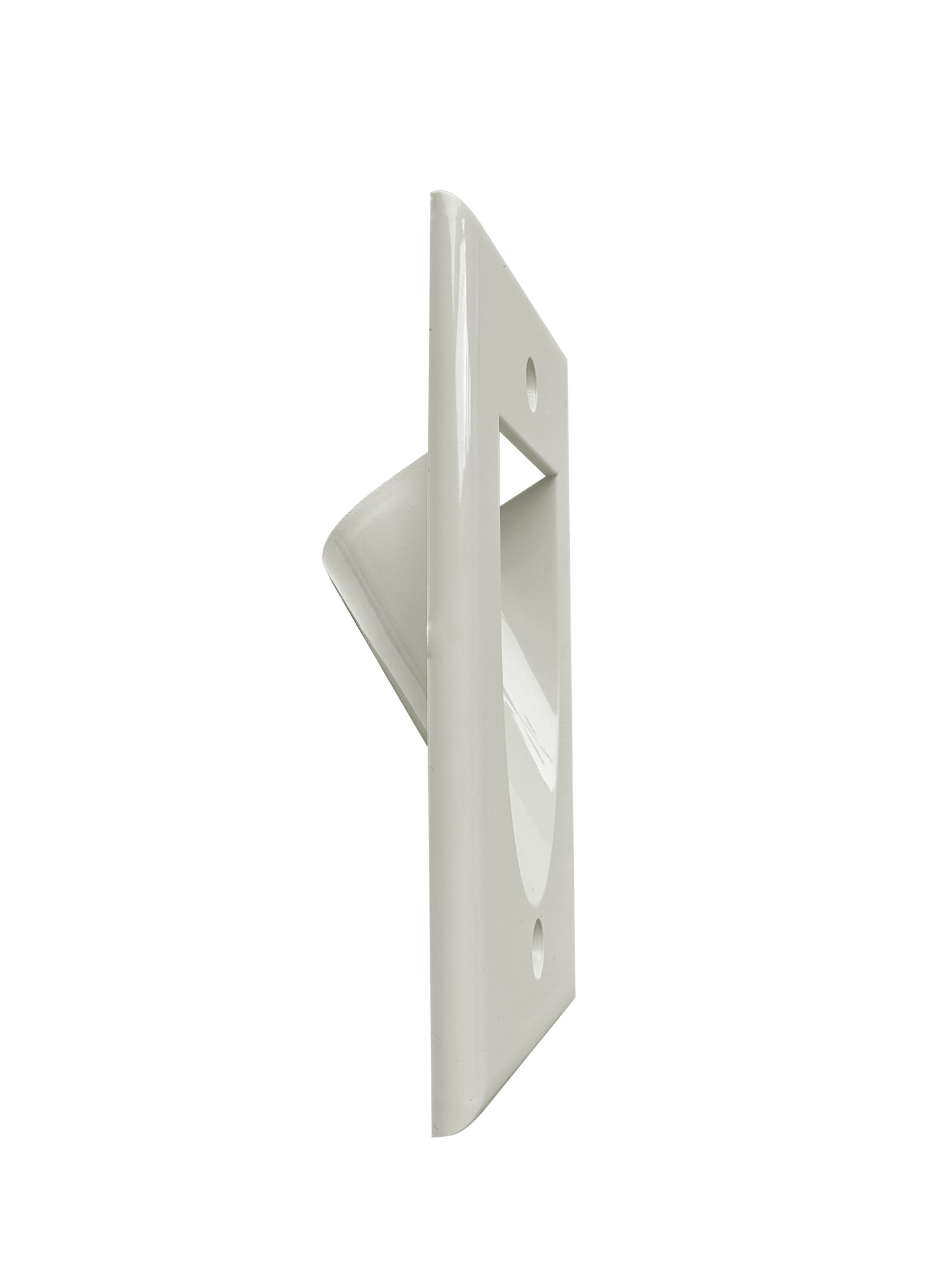 BestMounts Recessed (Inward) 1-Gang Cable Pass-Through Low Voltage Wall Plate | BWPW1
