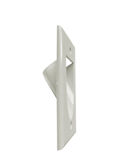 BestMounts Recessed (Inward) 1-Gang Cable Pass-Through Low Voltage Wall Plate | BWPW1