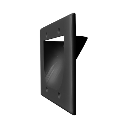 BestMounts Recessed (Inward) 2-Gang Cable Pass-Through Low Voltage Wall Plate | BWPW2