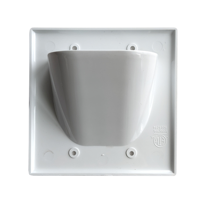 BestMounts Recessed (Inward) 2-Gang Cable Pass-Through Low Voltage Wall Plate | BWPW2