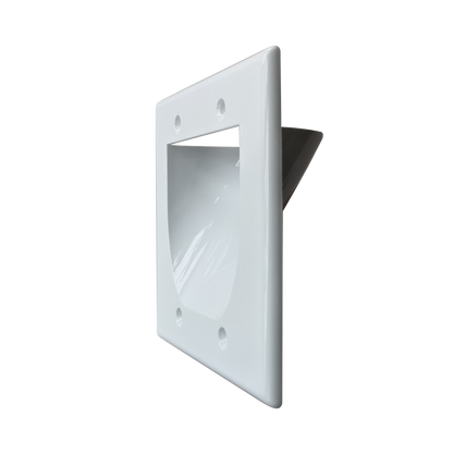 BestMounts Recessed (Inward) 2-Gang Cable Pass-Through Low Voltage Wall Plate | BWPW2