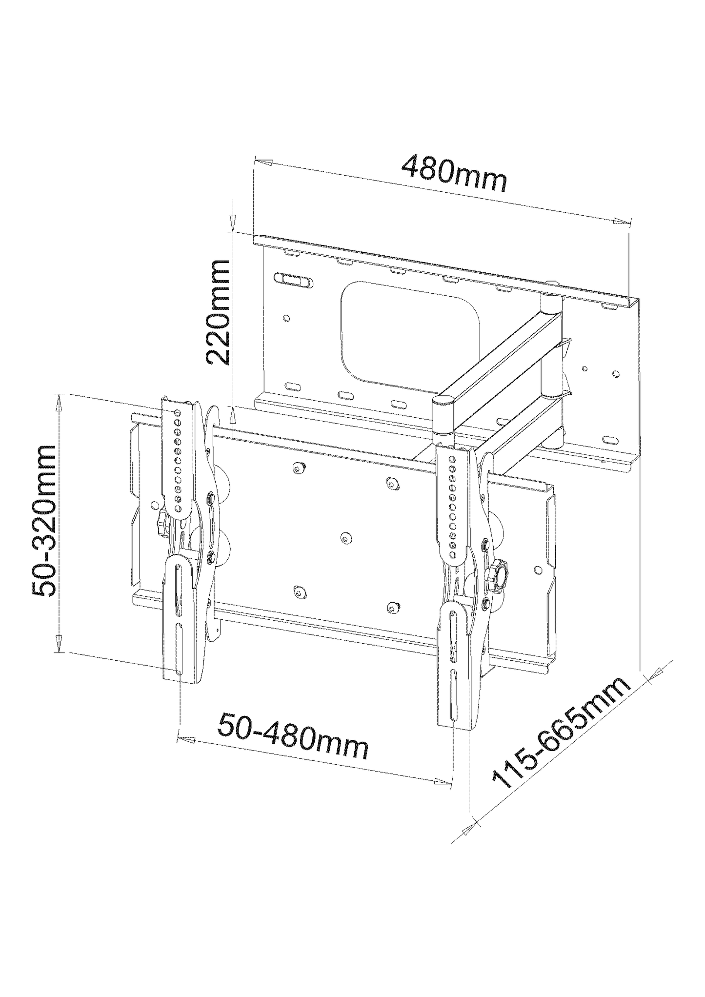 BEST 23-46" TV Full-Motion Wall Mount