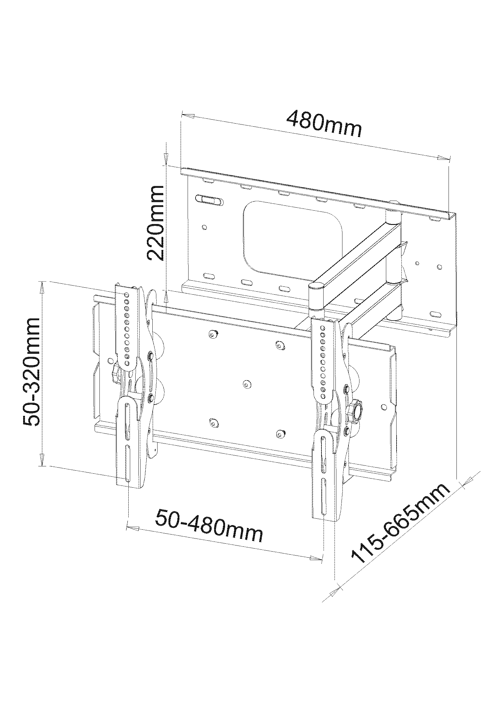 BEST 23-46" TV Full-Motion Wall Mount