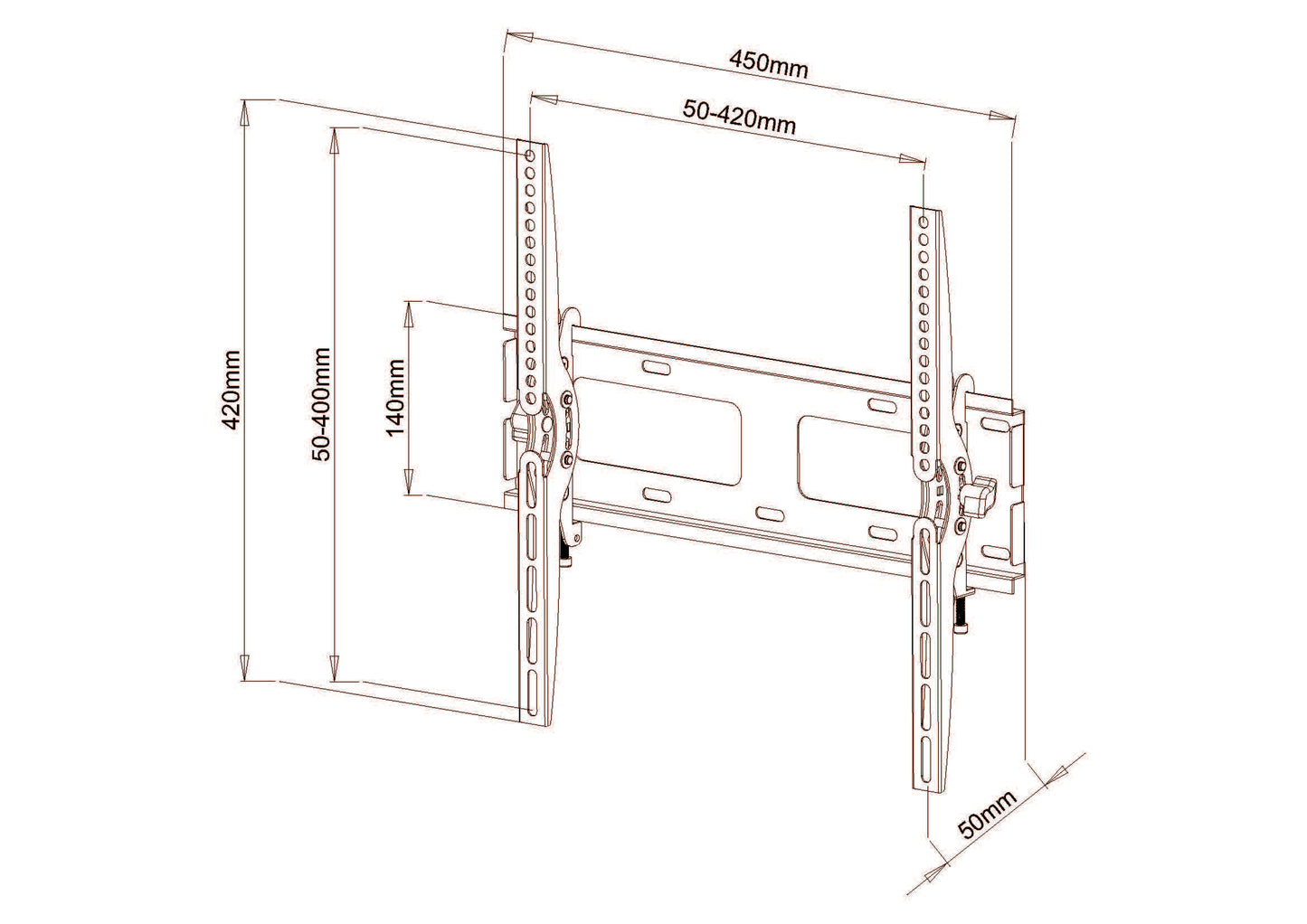 BEST 23-50" TV Tilting Wall Mount