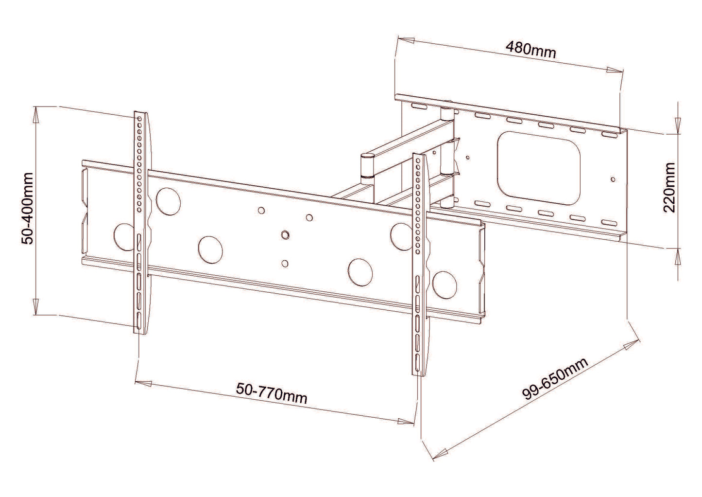 BEST 32-60" TV Full-Motion Wall Mount