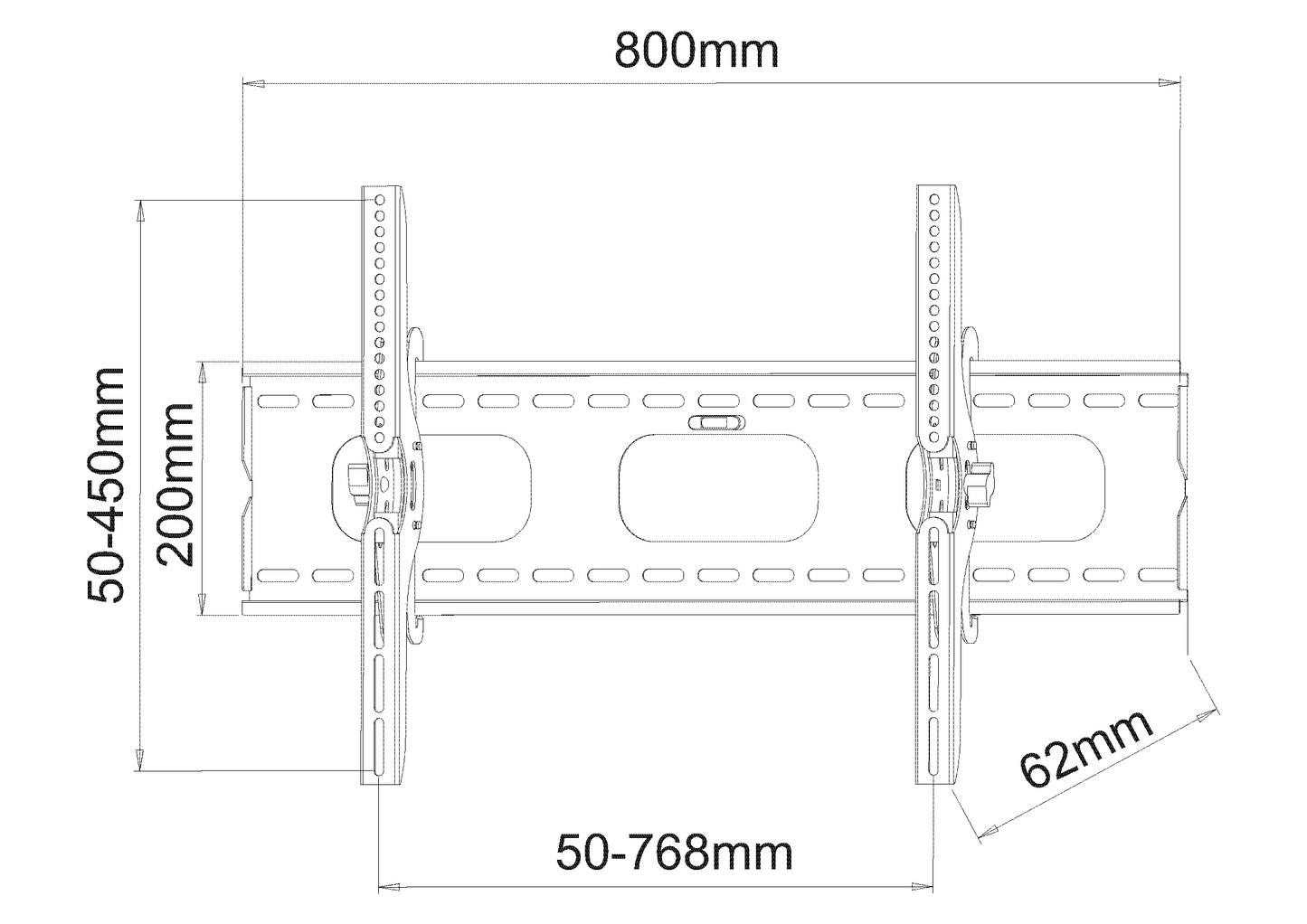 BestMounts 37-70" TV Tilting Wall Mount  cUL Approved